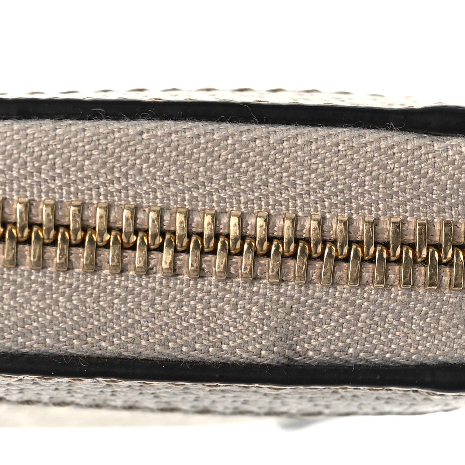 Gucci GG Supreme Monogram Textured Dollar Calfskin Web Ophidia Zip Around Wallet Beige Mystic White Oatmeal 7 of 10