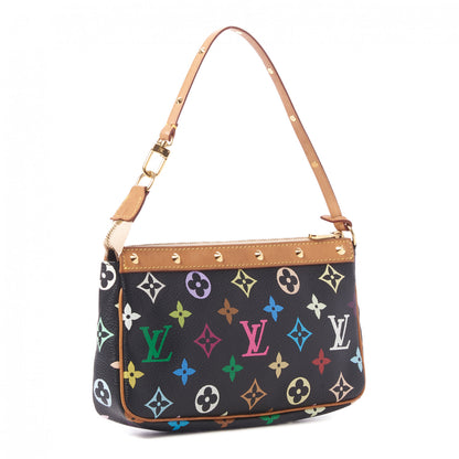 Louis Vuitton Monogram Multicolor Pochette Accessories Black 3 of 8