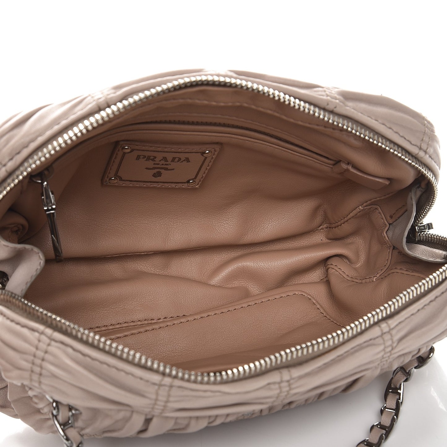 Nappa Gaufre Crossbody Pomice