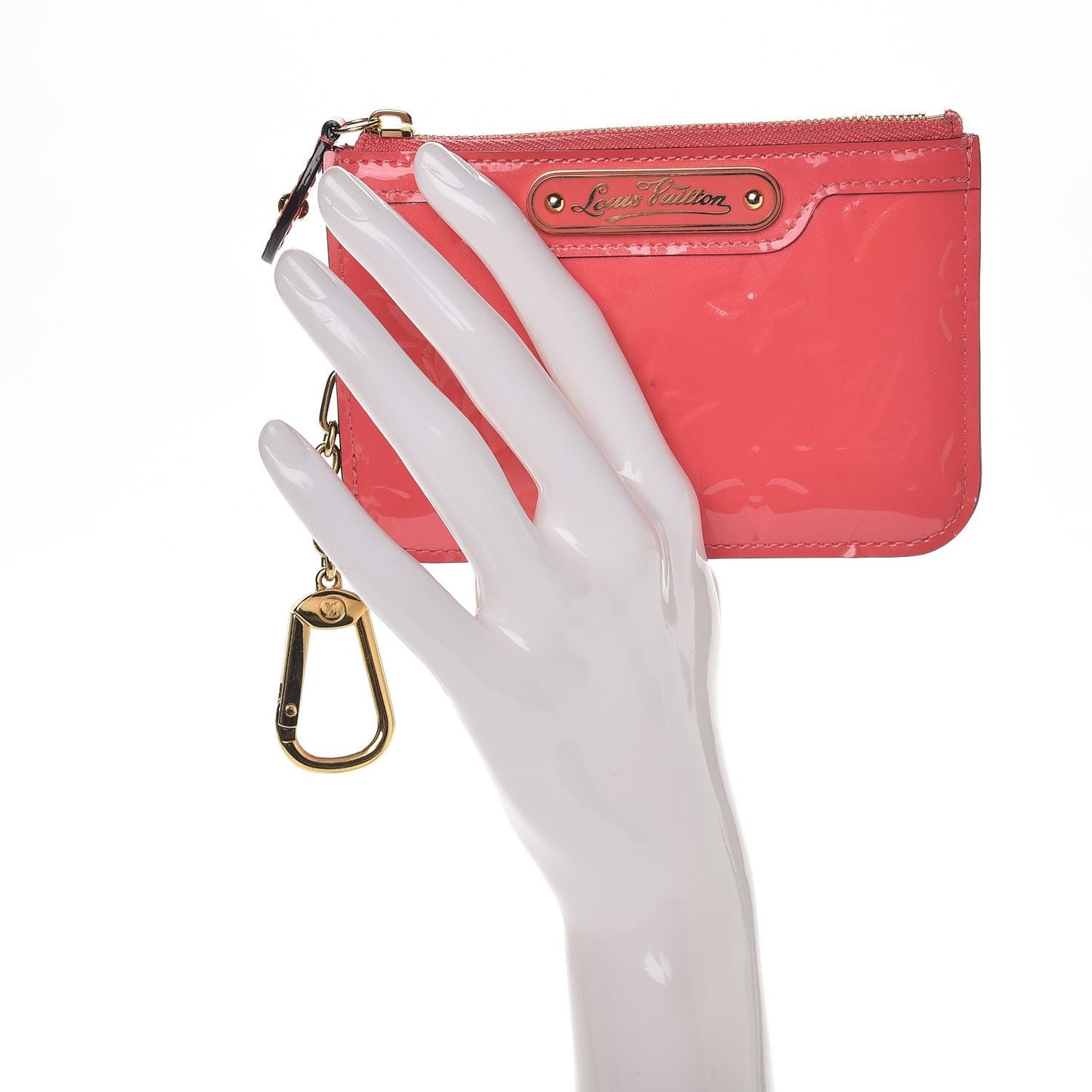 Vernis Key Pouch Rose Litchi