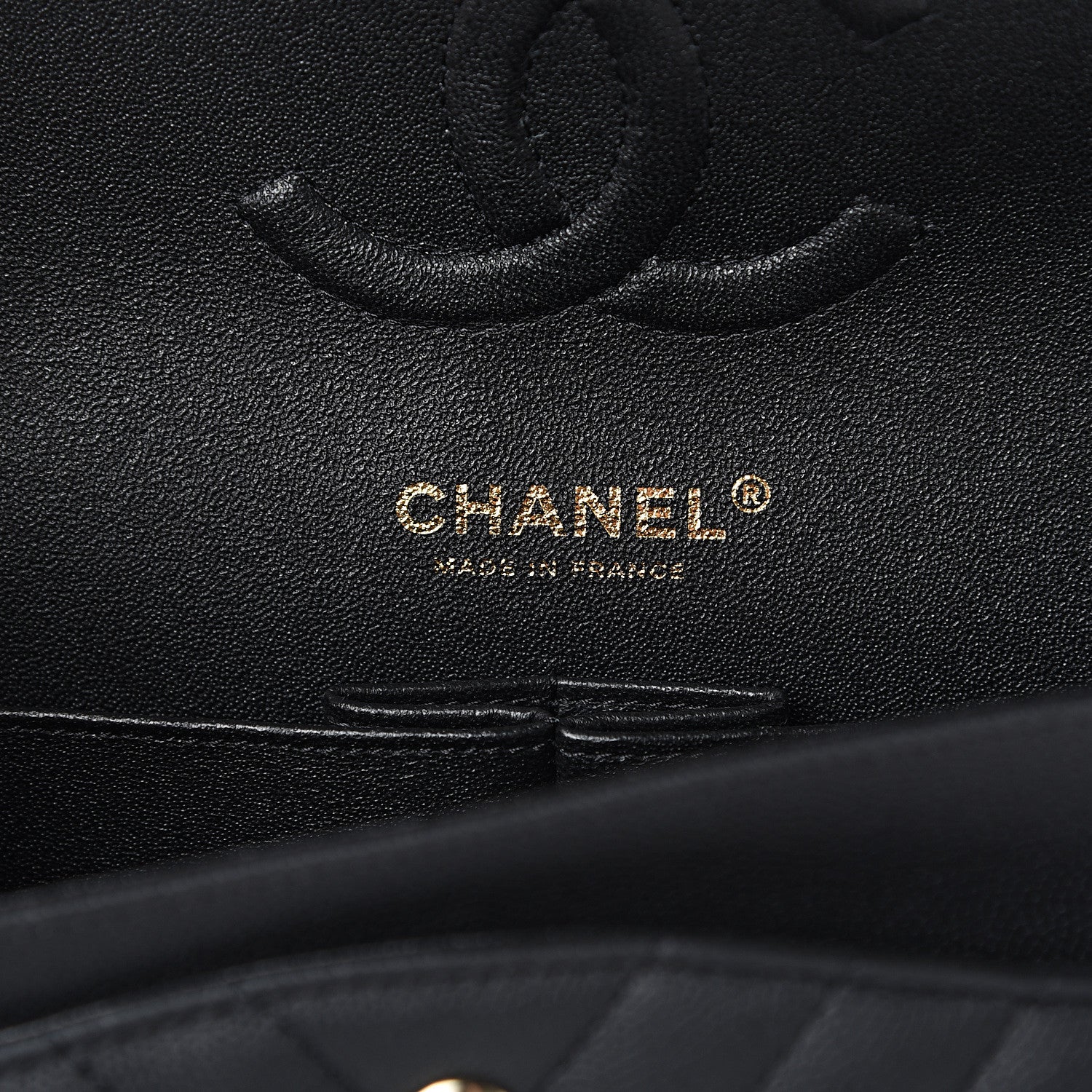 Chanel Caviar Chevron Quilted Medium Double Flap Black 5 of 9