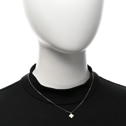 Van Cleef & Arpels 18K Yellow Gold Mother of Pearl Sweet Alhambra Pendant Necklace 2 of 6
