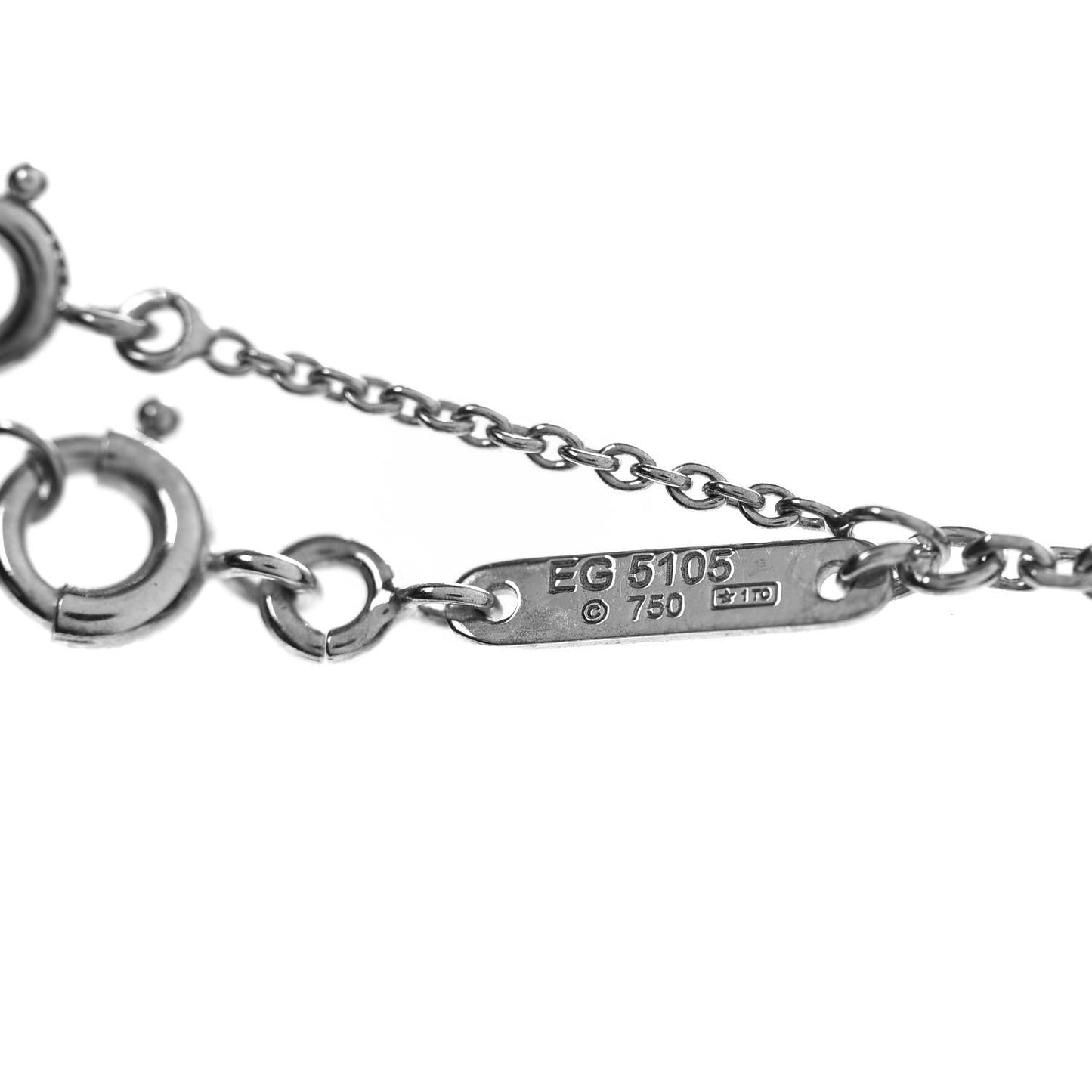 18K White Gold Medium Hearts and Symbols Necklace