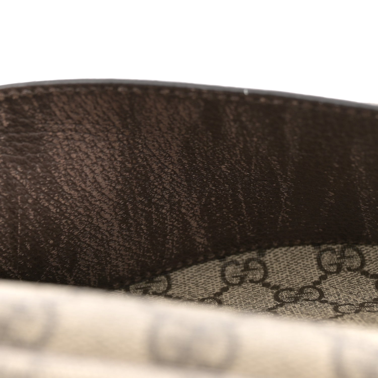 Gucci GG Supreme Monogram Textured Dollar Web Savoy Travel Shoe Bag Beige Ebony New Acero 10 of 10