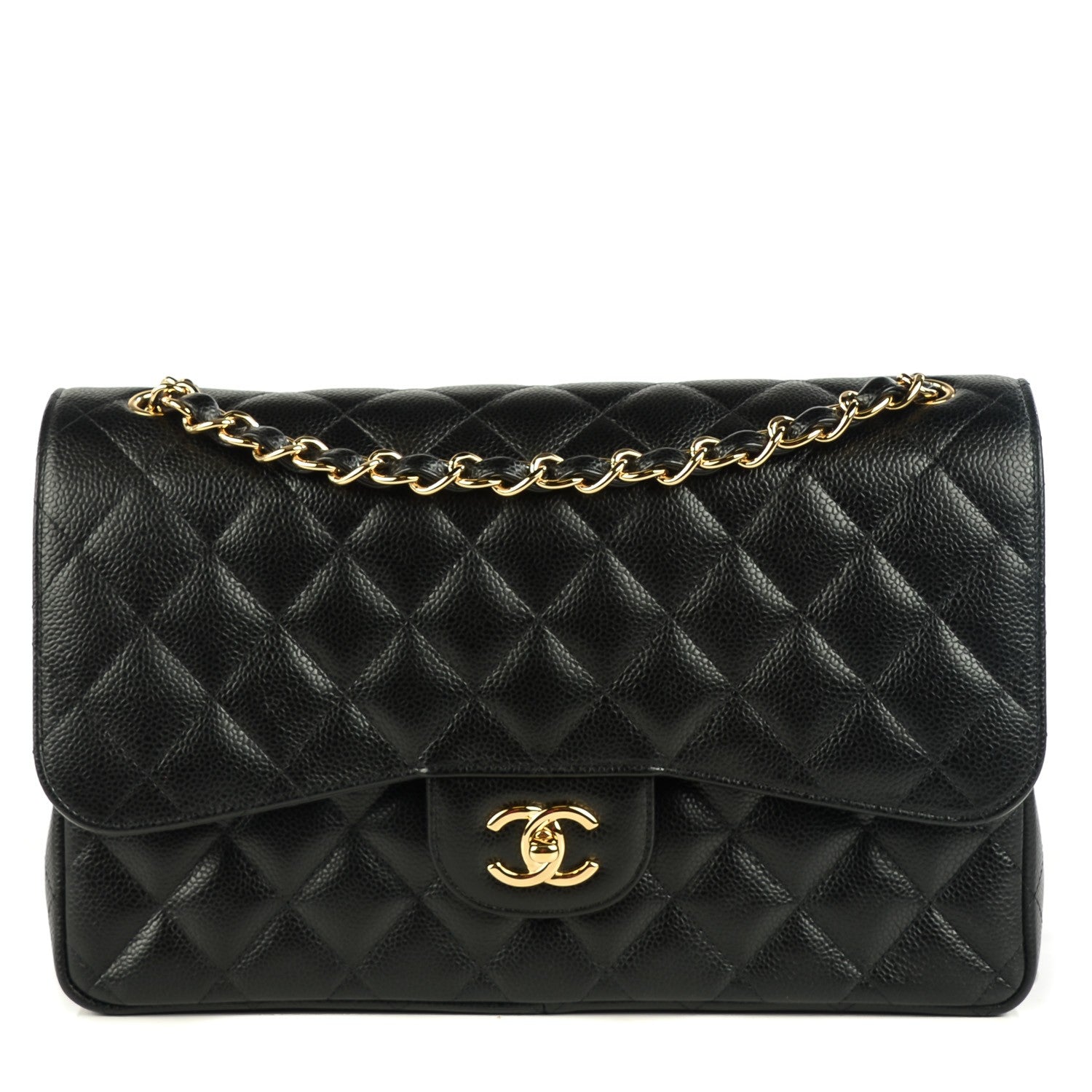 Chanel Caviar Quilted Jumbo Double Flap Black 1 of 8