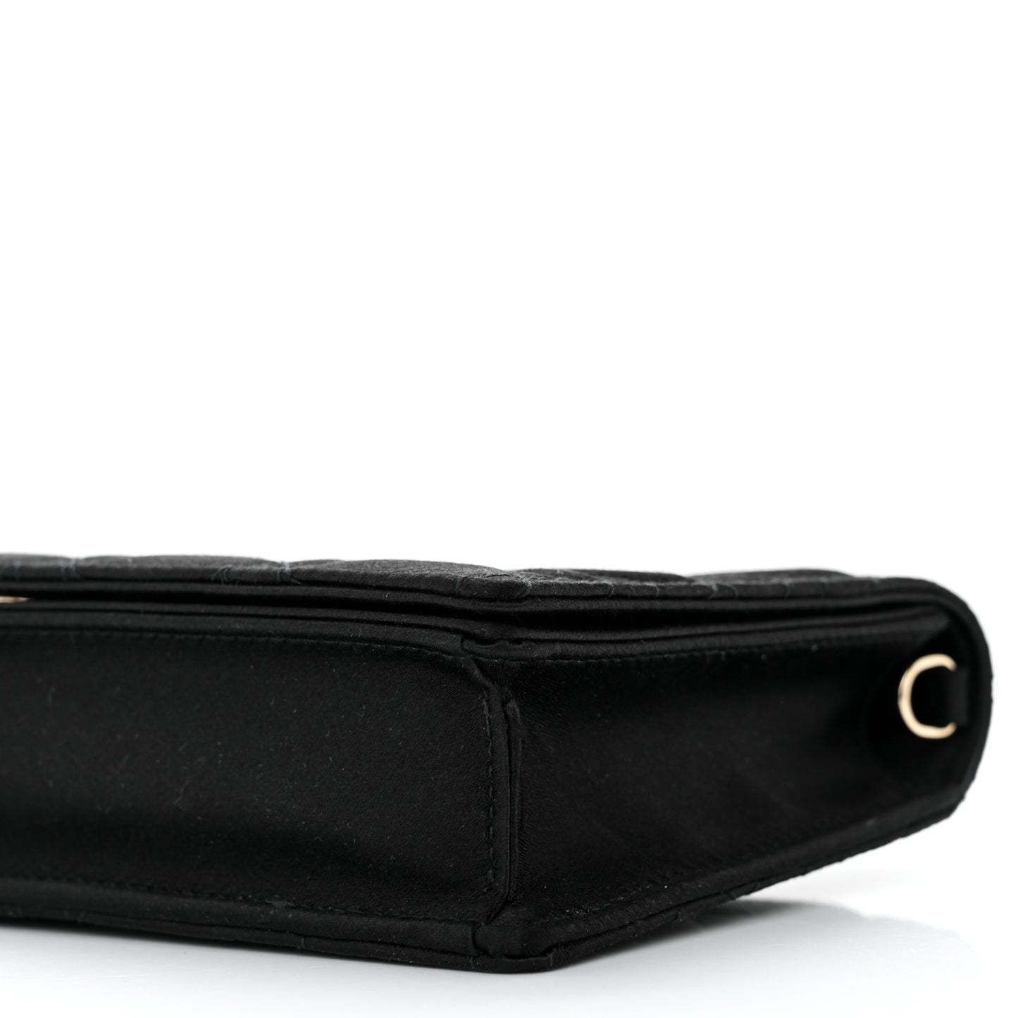 Satin Cannage Lady Dior Clutch Black