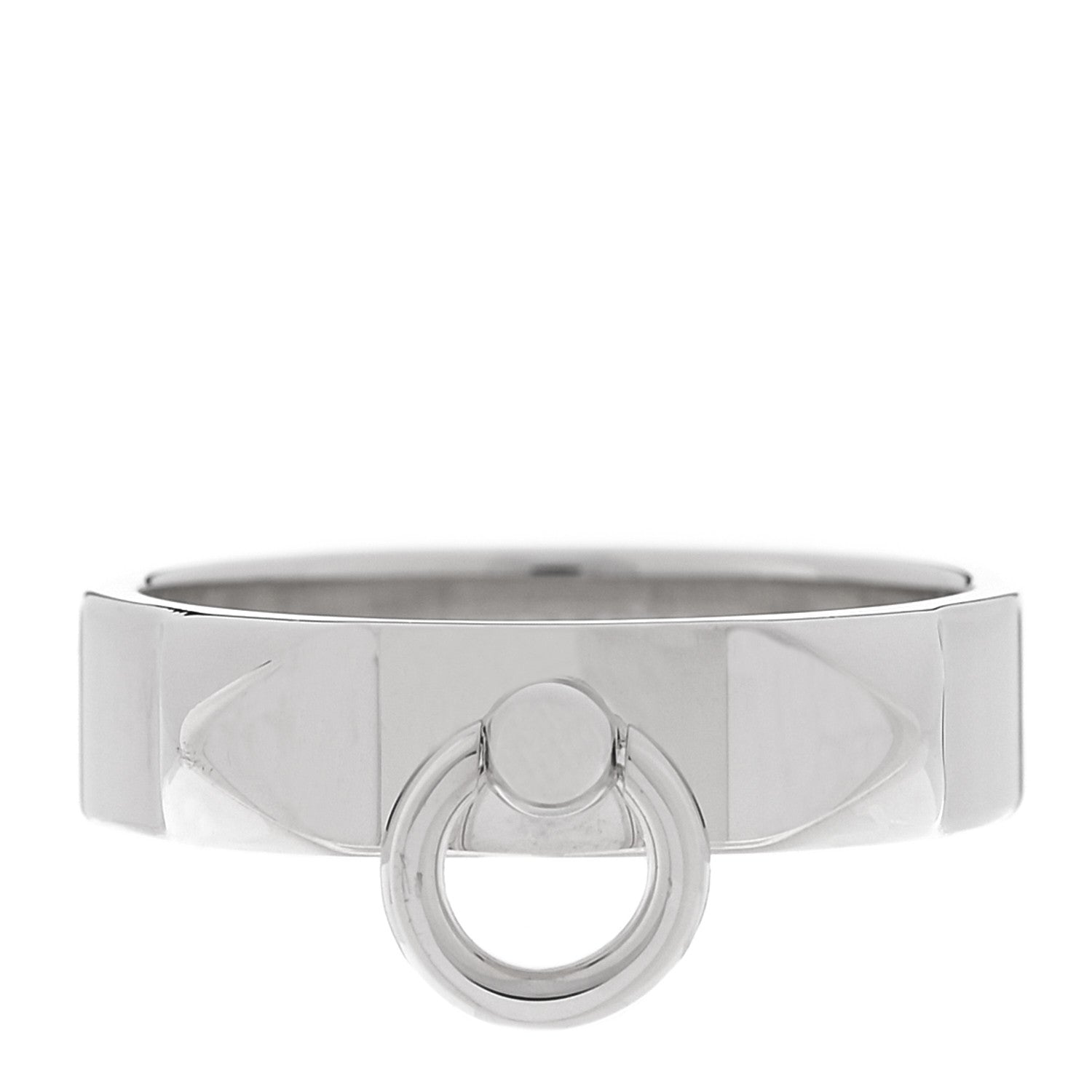 Hermes Sterling Silver PM Collier De Chien Ring 55 7.25 1 of 5