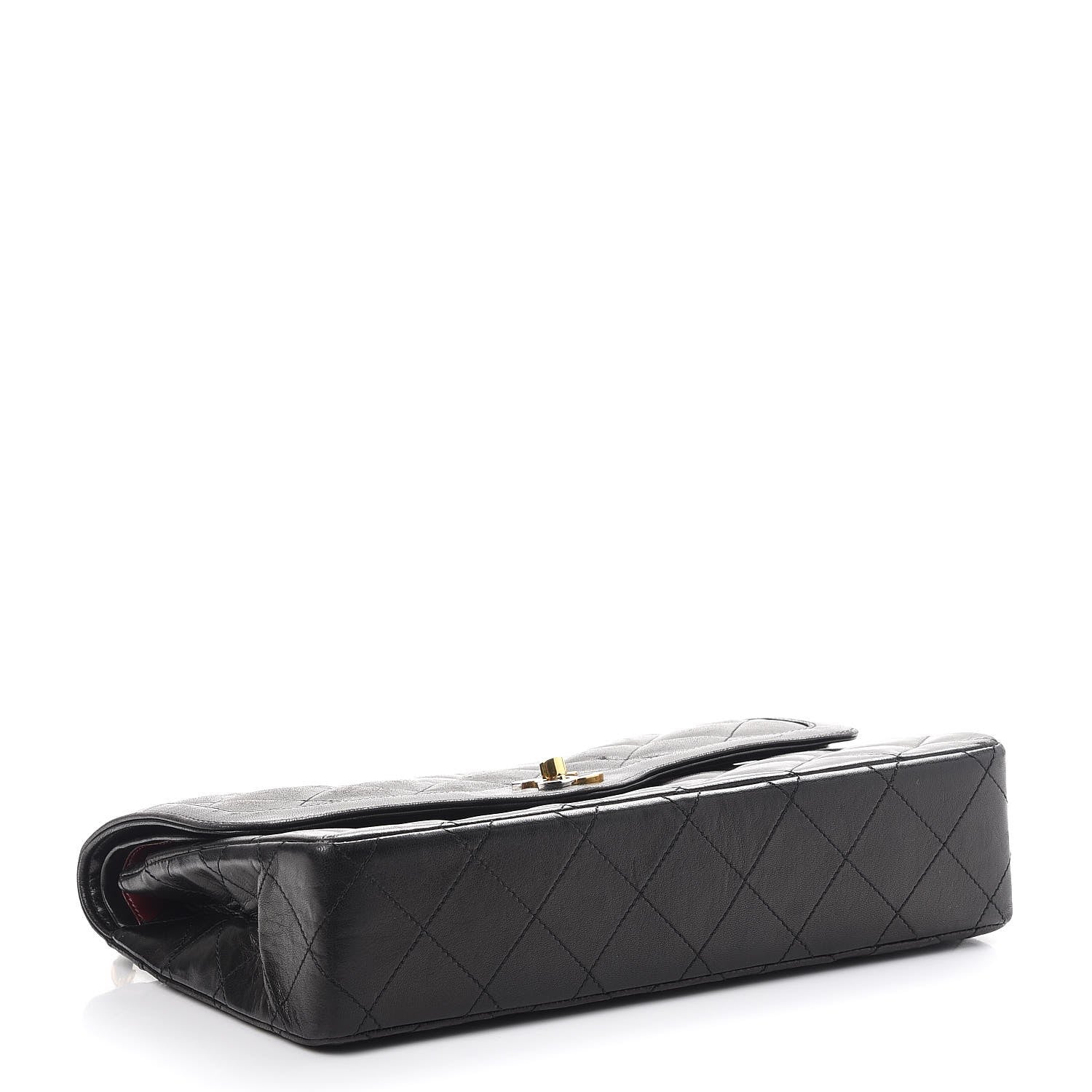 Chanel Lambskin Quilted Medium Double Flap Black 4 of 12
