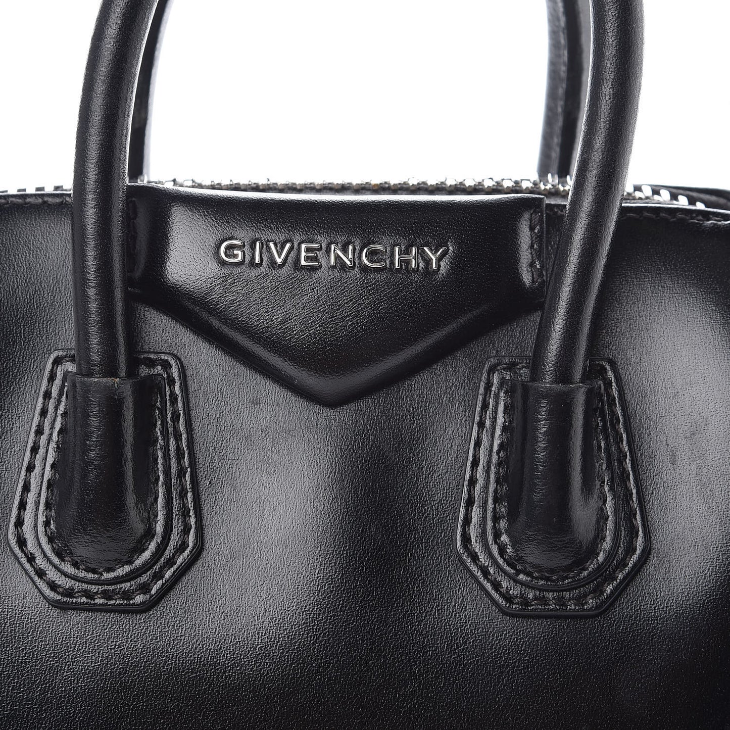 Shiny Lord Calfskin Mini Antigona Black