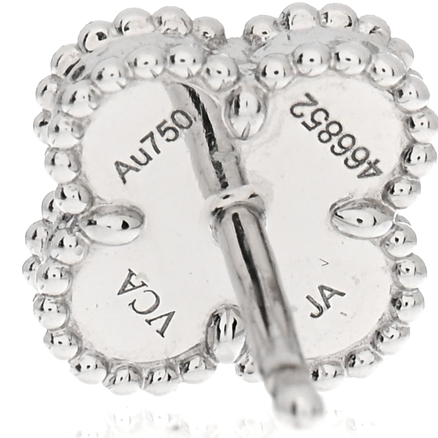 18K White Gold Mother of Pearl Sweet Alhambra Earrings