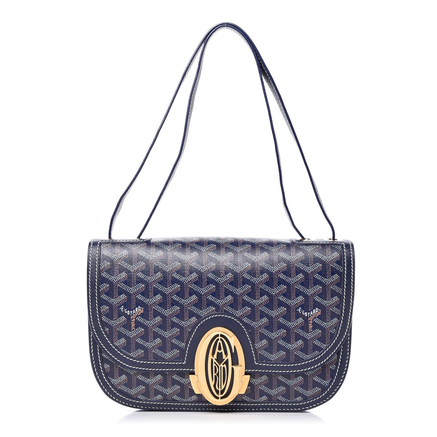 Goyardine 233 PM Shoulder Bag Navy