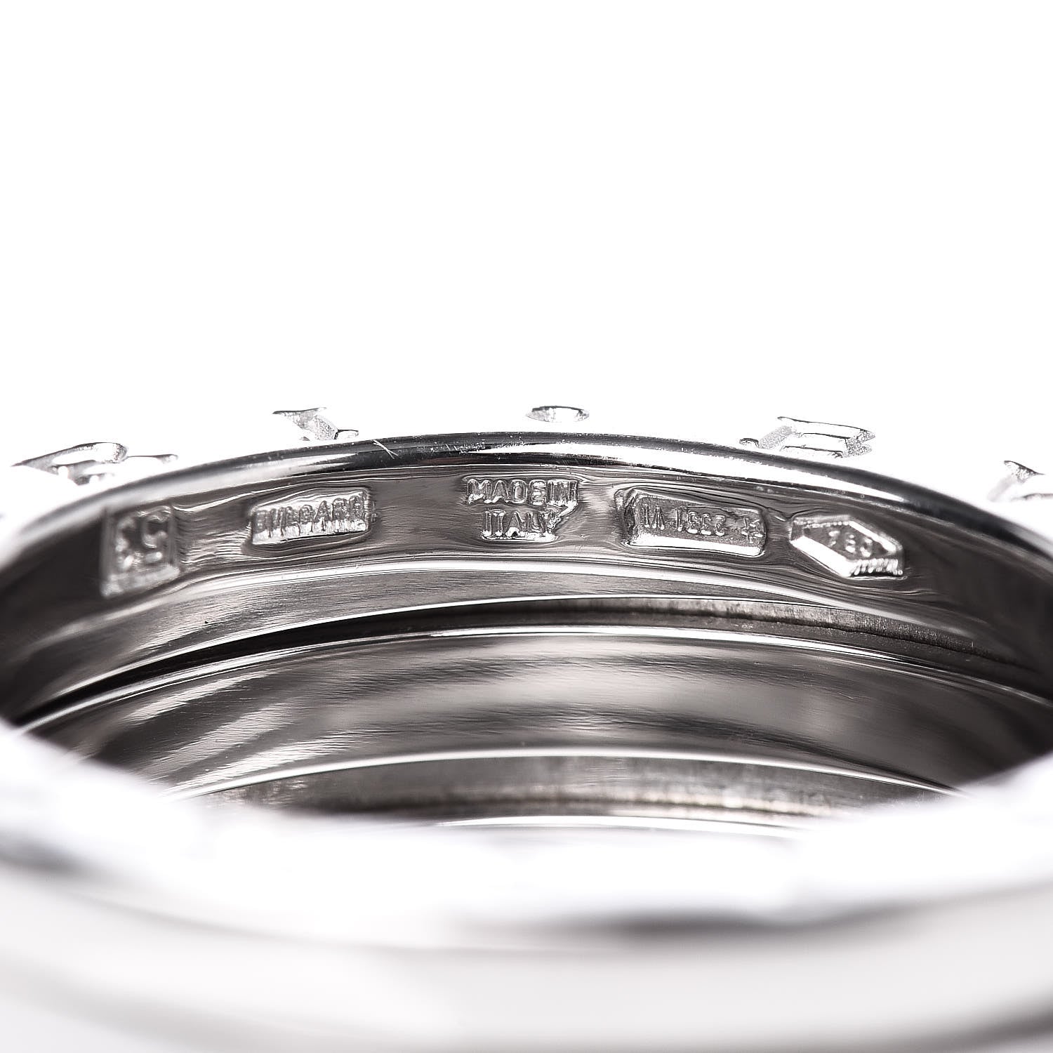 Bulgari 18K White Gold B.Zero1 5 Band Ring 53 6.25 4 of 4