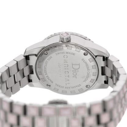 Christian Dior Stainless Steel Diamond Sapphire Pink Mother of Pearl 29mm Christal Quartz Watch 4 of 4