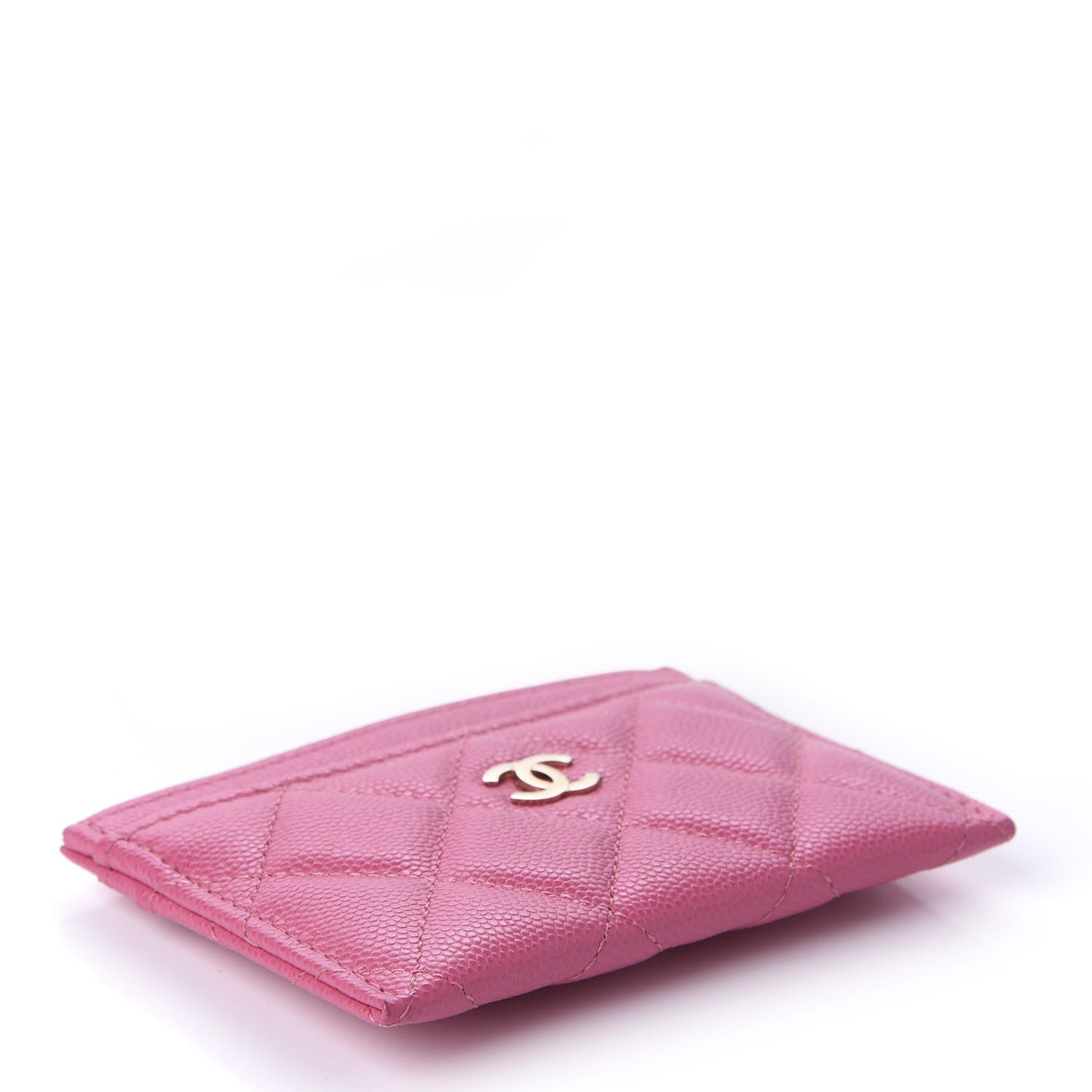 Chanel Caviar Quilted Card Holder Pink 4 of 11