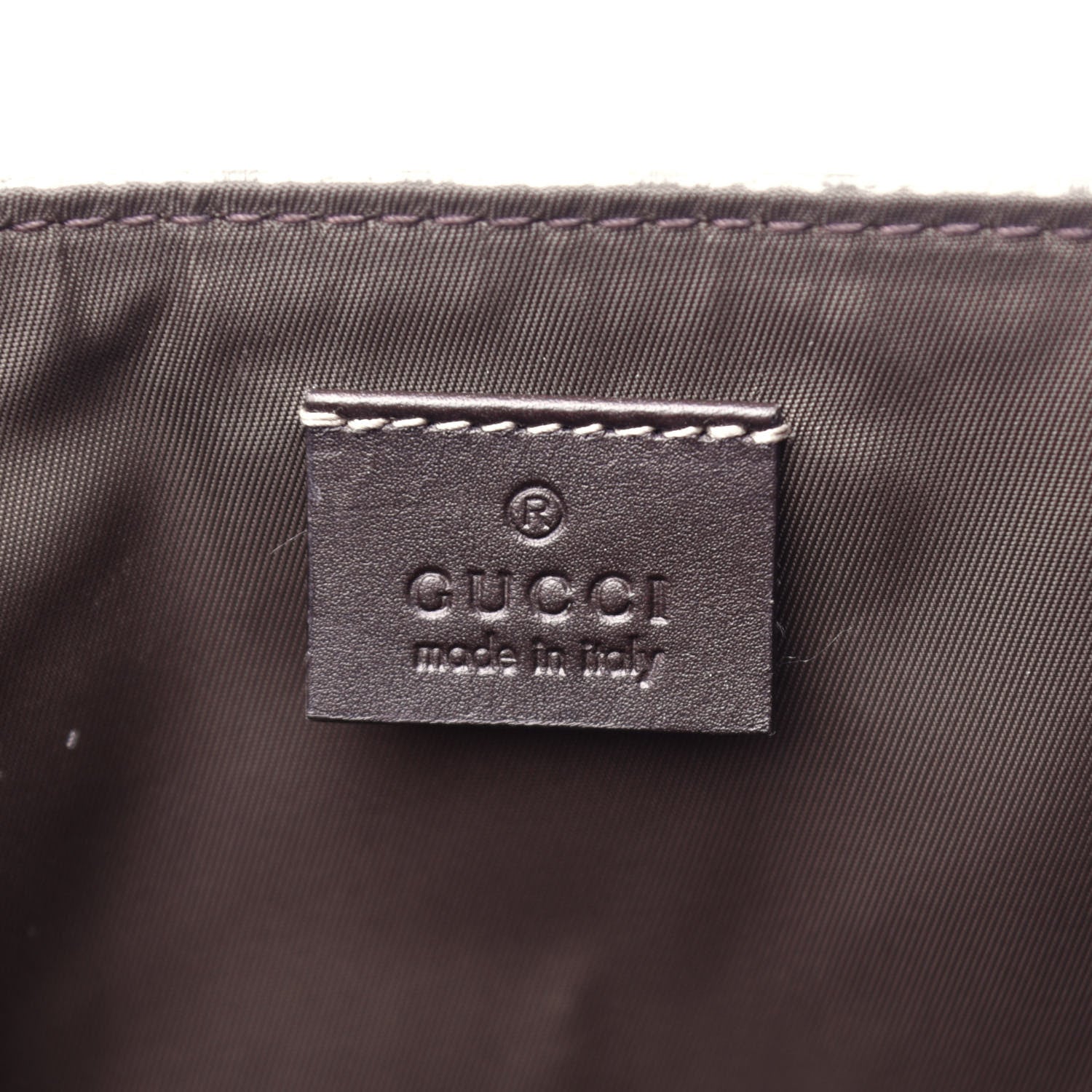 Gucci GG Supreme Monogram Selleria Calfskin Messenger Diaper Bag Beige Ebony Cocoa Dark Chocolate 6 of 10