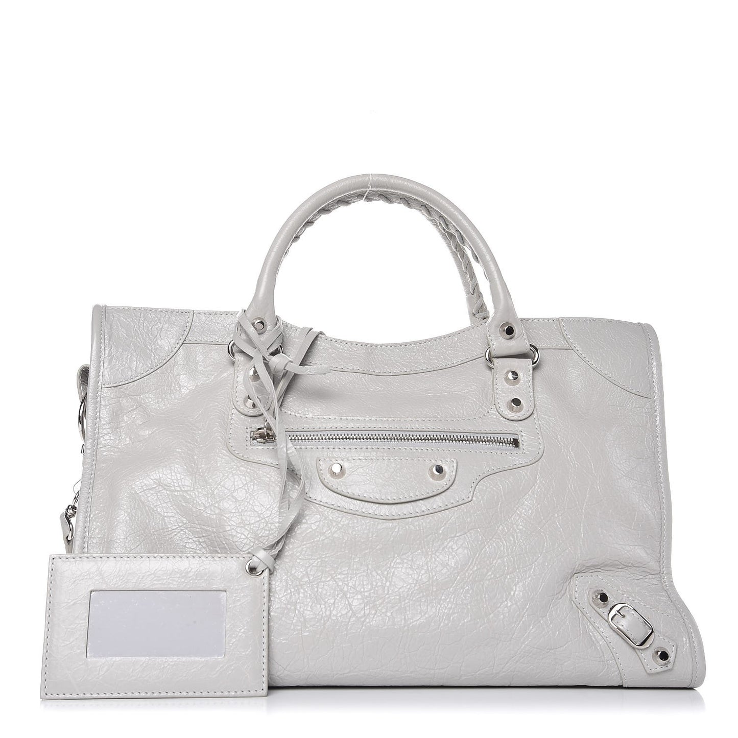 Agneau Classic Silver Hardware City Gris Nuage