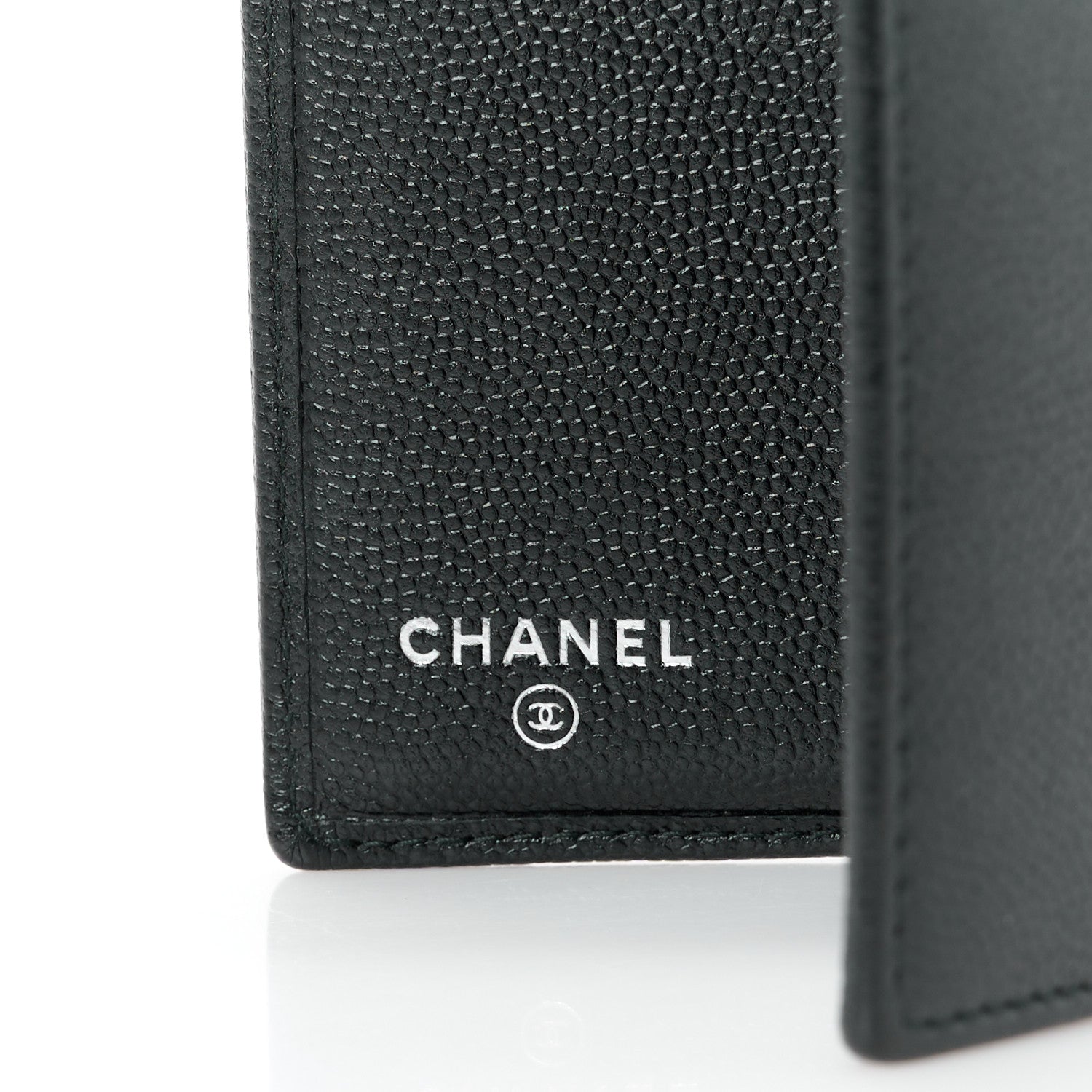 Chanel Caviar CC Button Bi-Fold Wallet Black 7 of 11