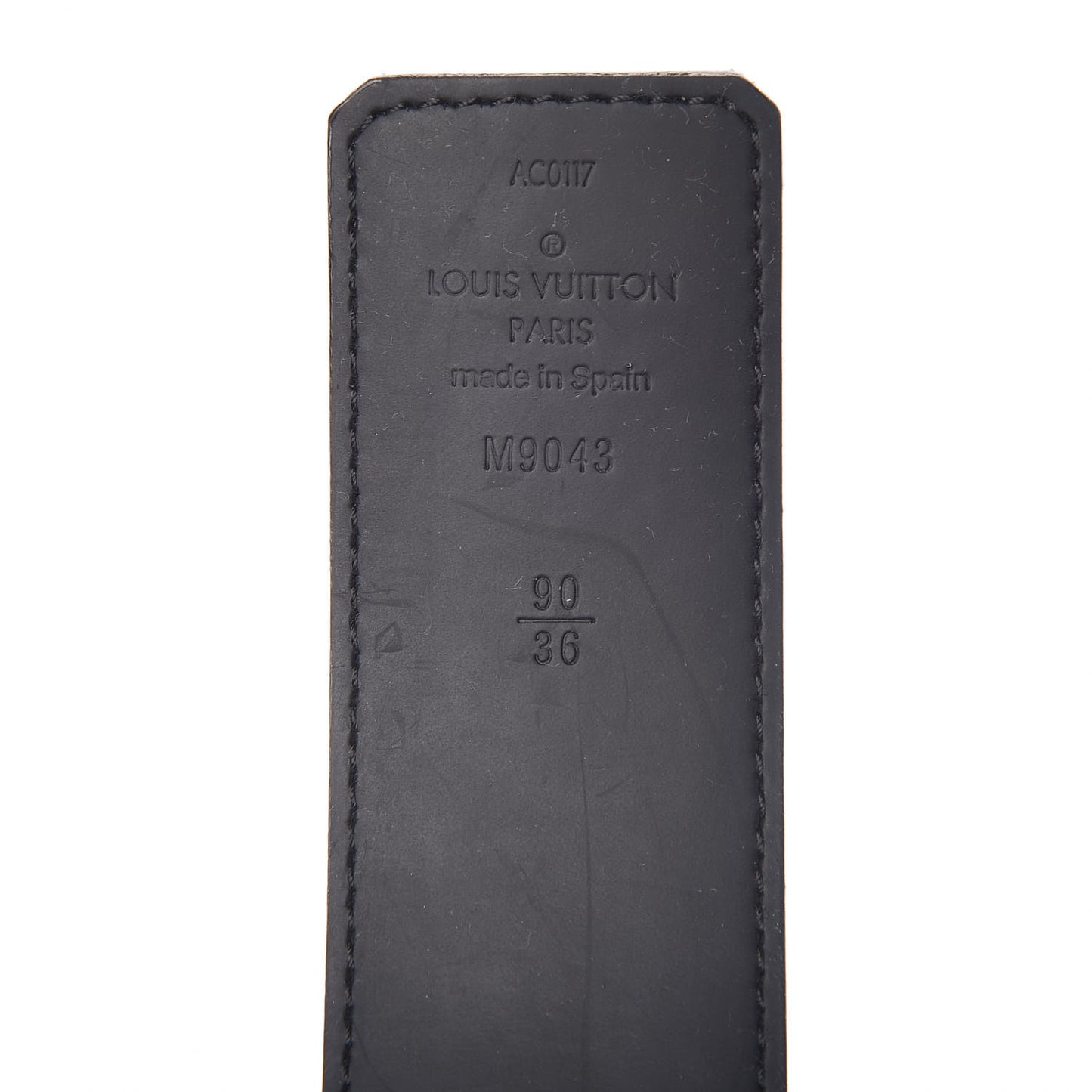 Damier Graphite 40mm LV Initiales Belt 90 36