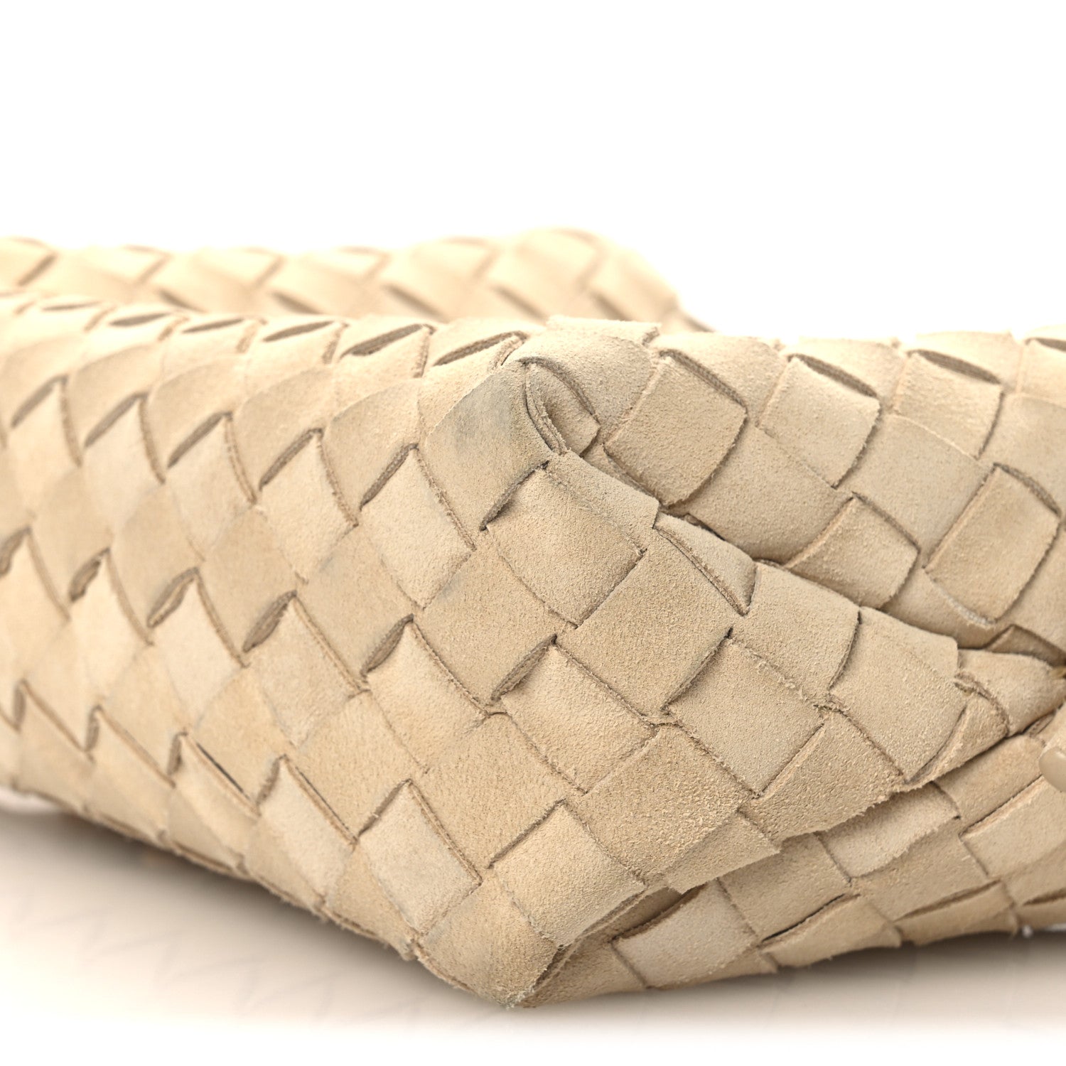 Bottega Veneta Suede Intrecciato Small Loop Camera Bag Sand 9 of 12