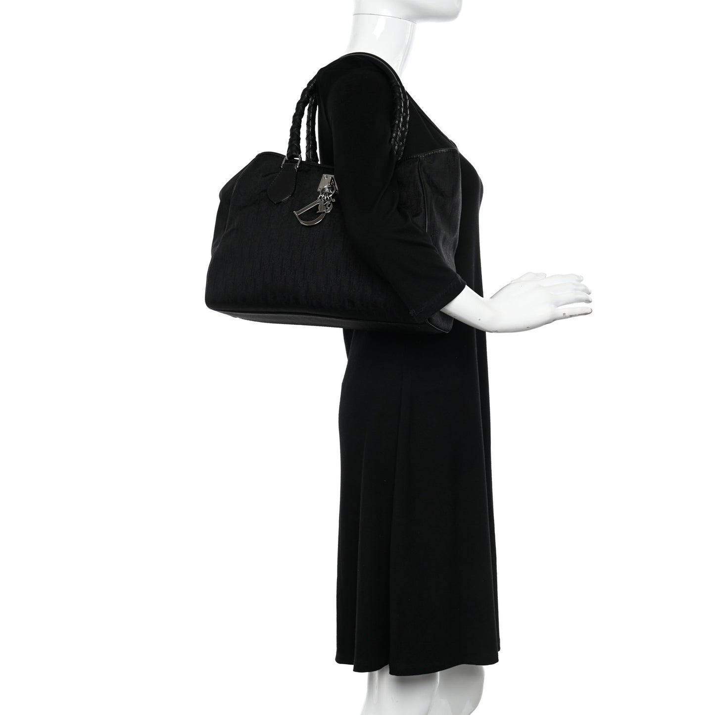 Nylon Monogram Medium Lovely Tote Black