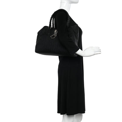 Christian Dior Nylon Monogram Medium Lovely Tote Black 2 of 10