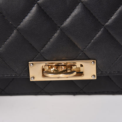 Chanel Lambskin Quilted Golden Class Wallet on Chain WOC Black 38 of 39