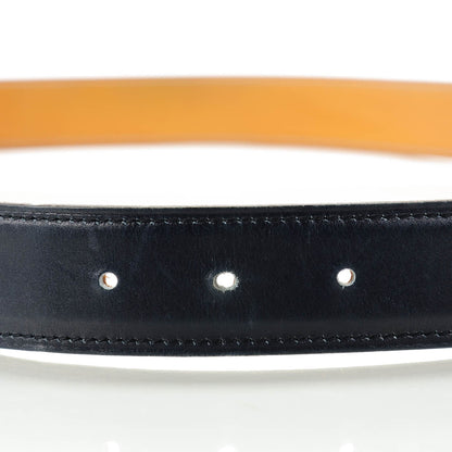 Hermes Box Chamonix 32mm Belt Strap 85 Bleu Marine Natural 3 of 7