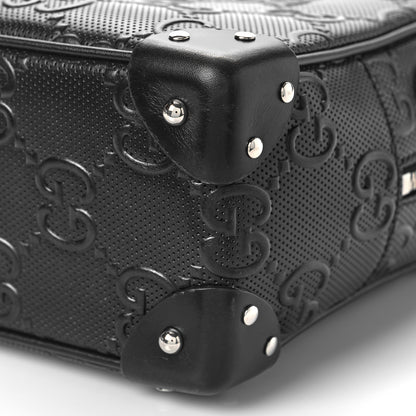 Gucci Calfskin GG Tennis Embossed Square Messenger Bag Black 8 of 8