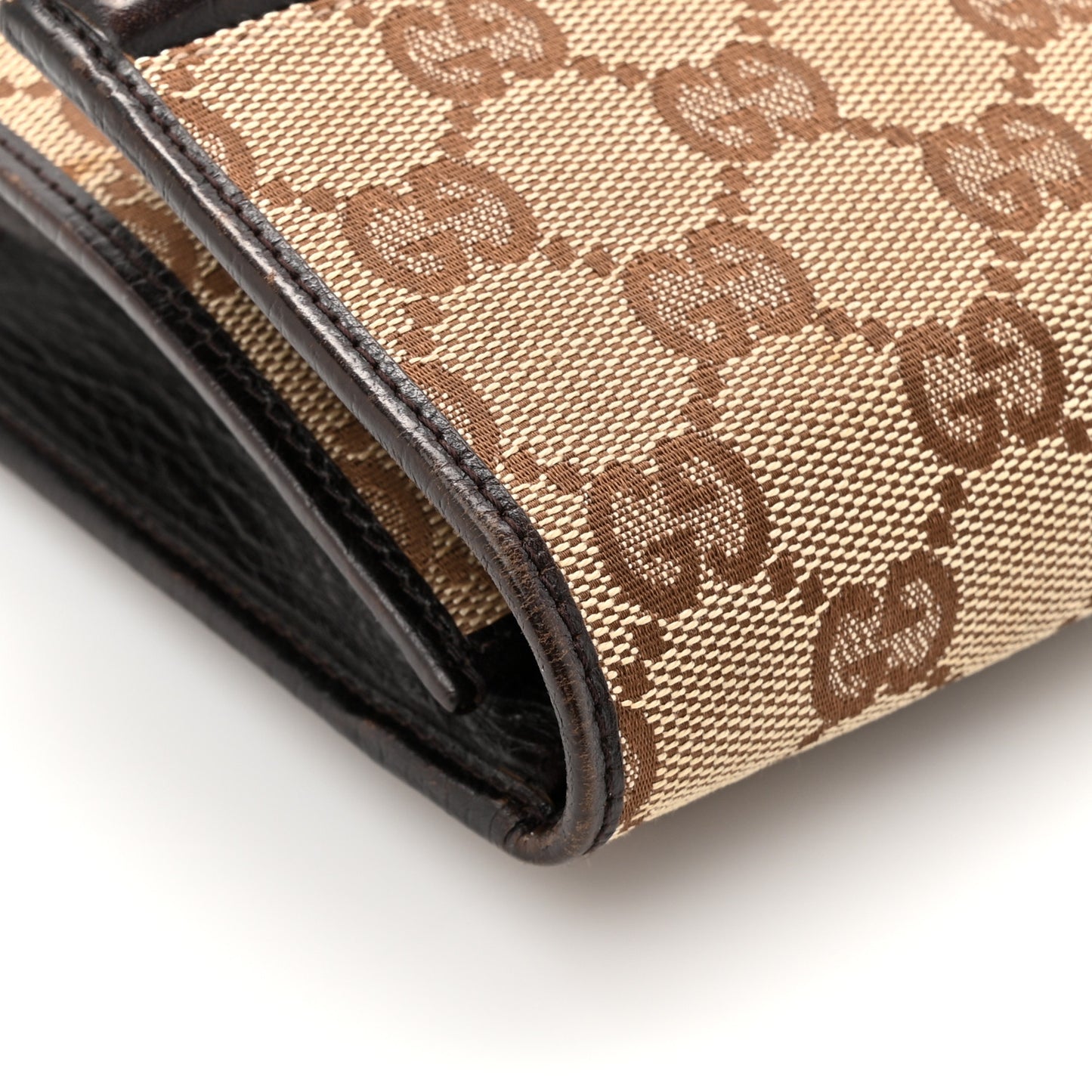 Monogram Bamboo Bar Clutch  Dark Brown