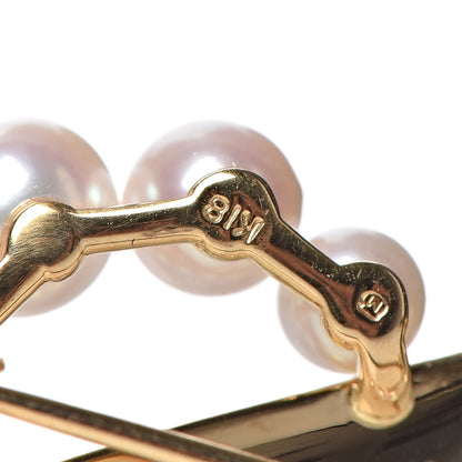 Mikimoto 18K Yellow Gold Akoya Pearl Brooch 7 of 8