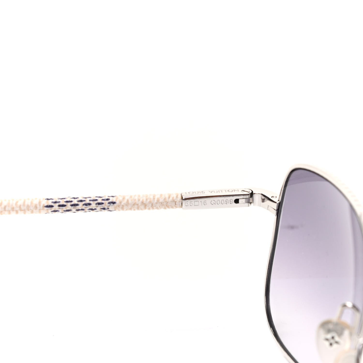 Louis Vuitton Damier Azur Conspiration Pilote Aviator Sunglasses Z0297U 4 of 6
