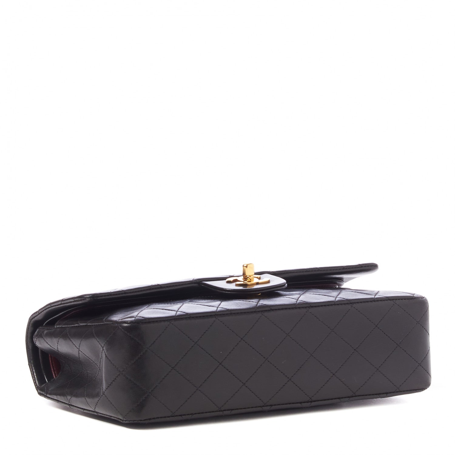 Chanel Lambskin Quilted Medium Double Flap Black 3 of 9