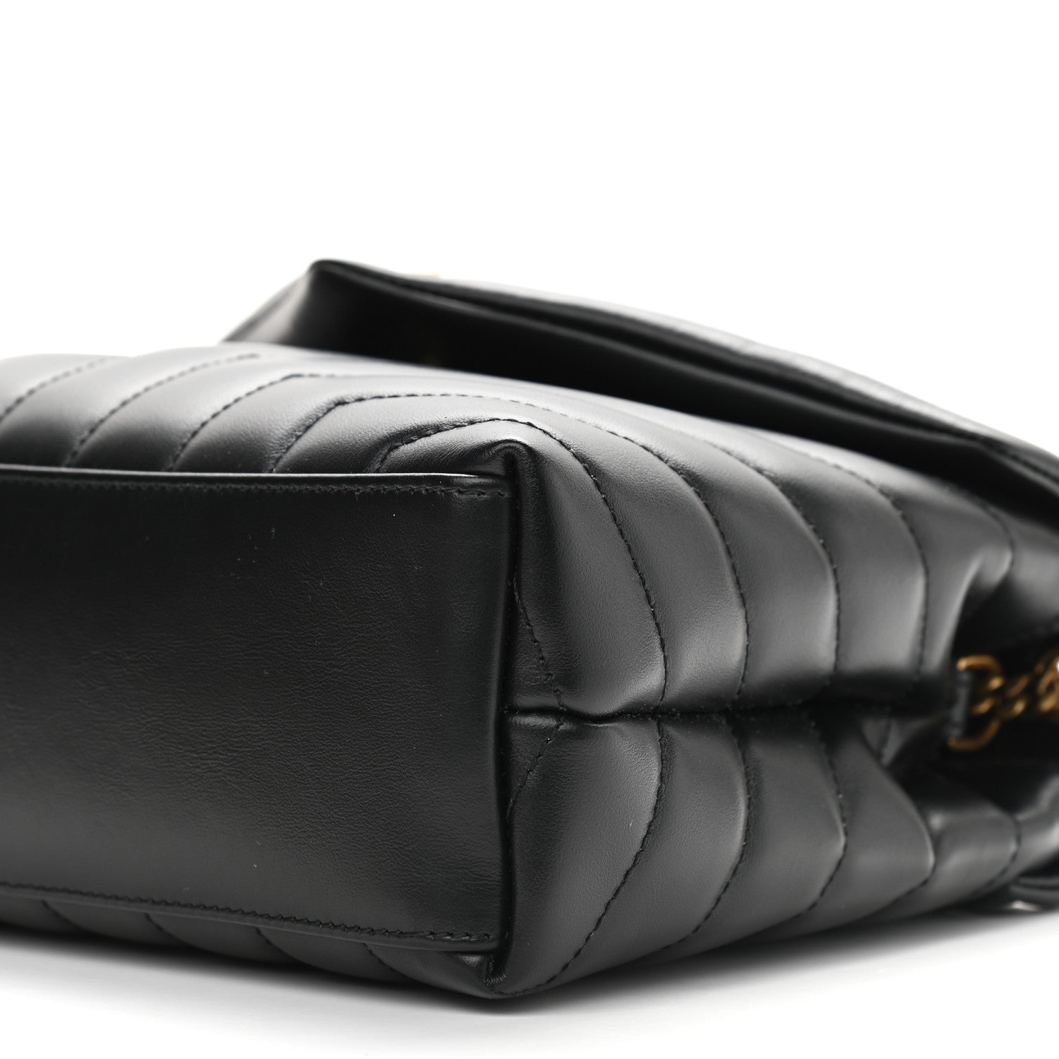 Saint Laurent Calfskin Y Quilted Monogram Small Loulou Chain Satchel Black 10 of 10