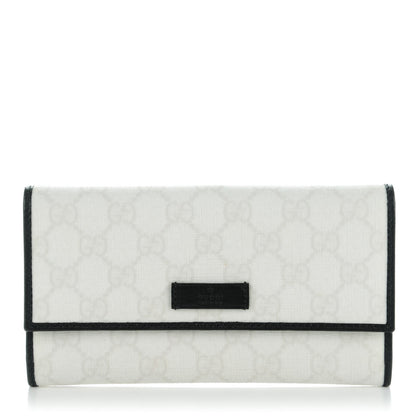 Gucci GG Plus Monogram Joy Continental Flap Wallet White Black 1 of 7