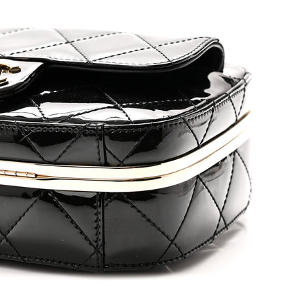 Chanel Patent Calfskin Quilted Mini Camera Case Black 10 of 10