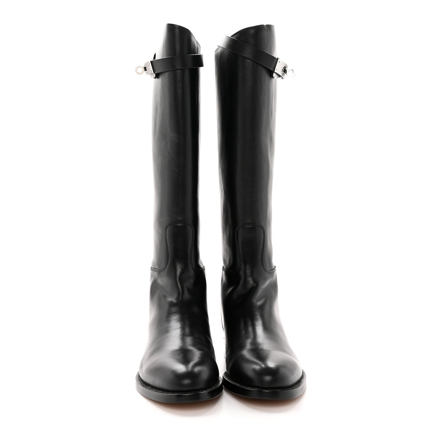 Hermes Box Kelly Jumping Boots 38 Black 2 of 12