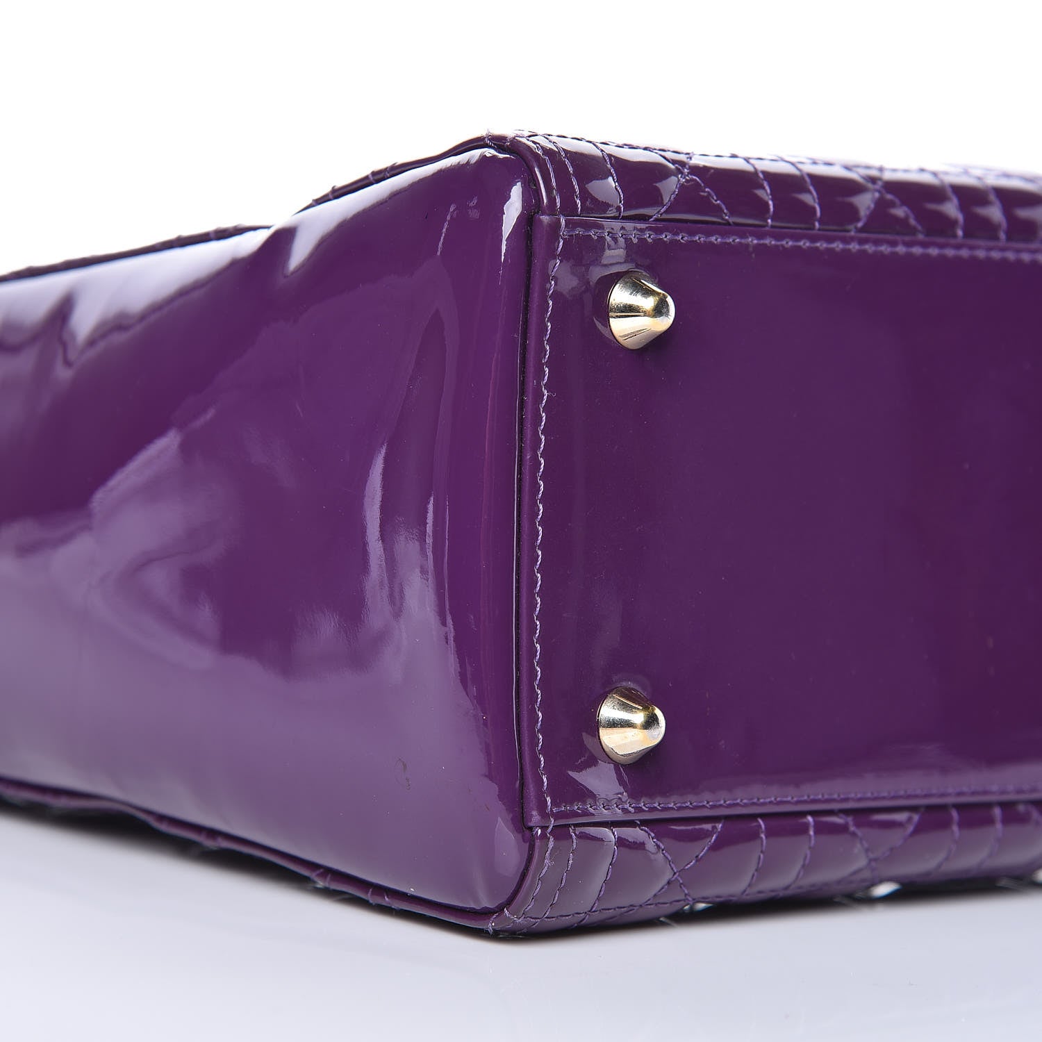 Christian Dior Patent Cannage Large Lady Dior Violet Purple 8 of 19