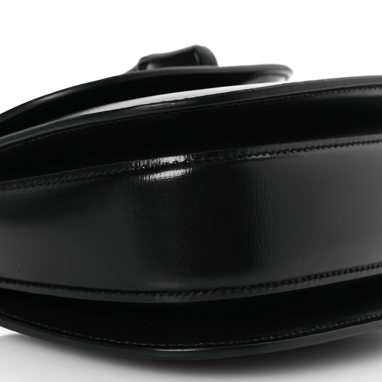Boarded Dyana Lux Calfskin Web Monochrome Mini Bamboo 1947 Top Handle Bag Black
