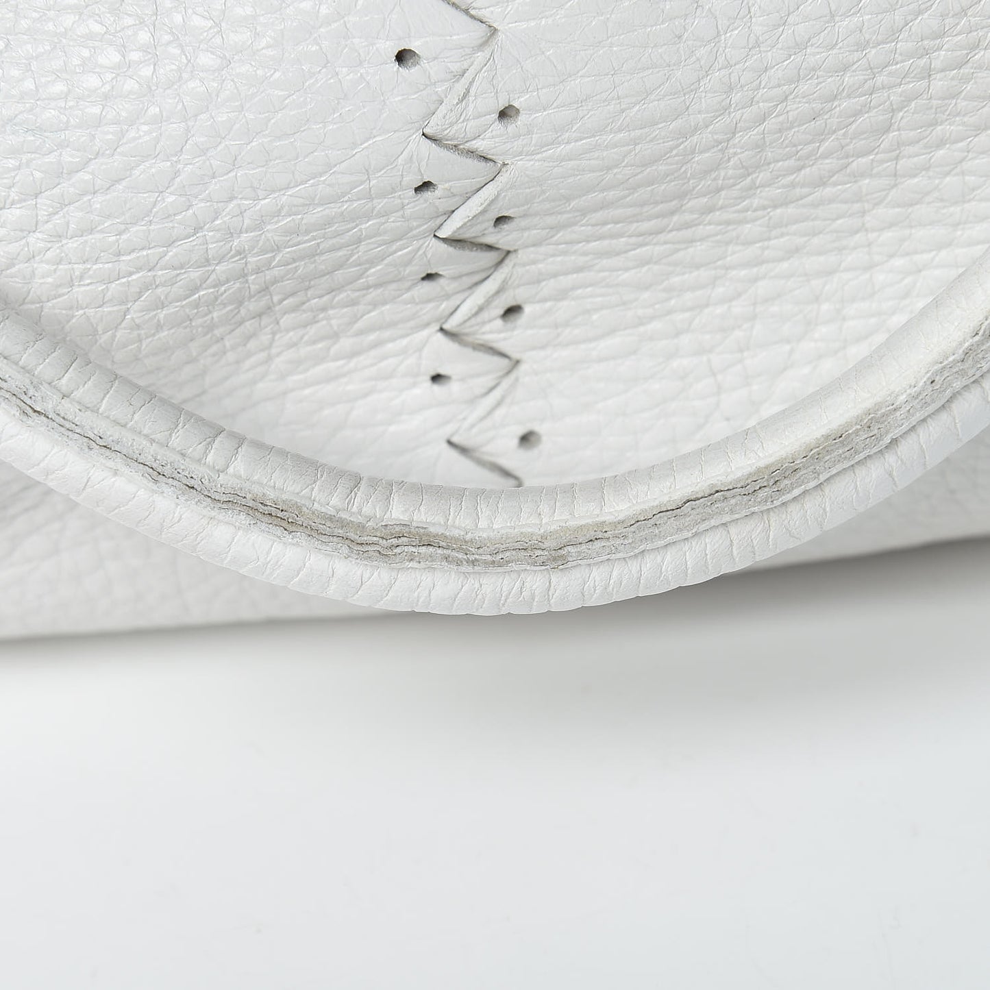 Cervo Deerskin Intrecciato Satchel White