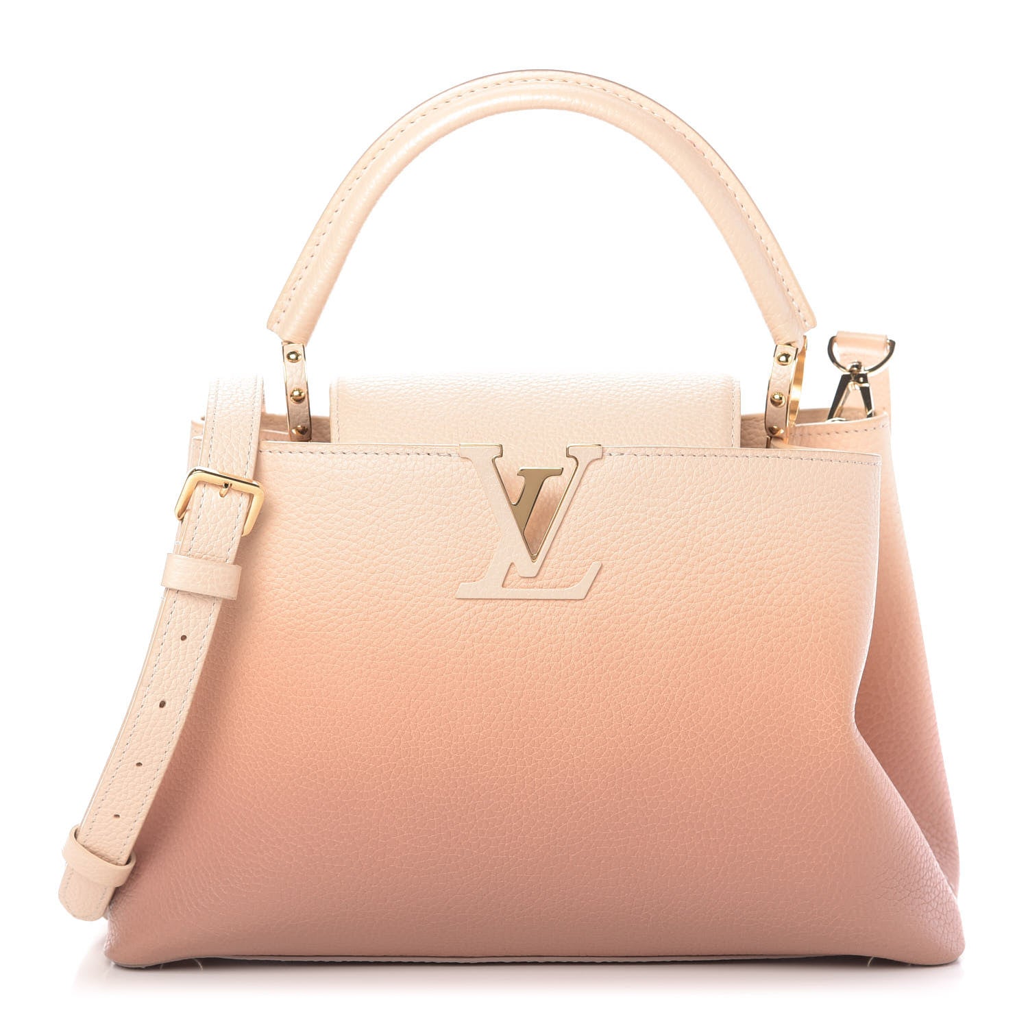 Louis Vuitton Taurillon Gradient Capucines PM Cloudy Creme 1 of 8