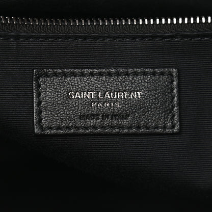 Saint Laurent Crinkled Calfskin Matelasse Monogram Medium Niki Shopper Tote Burgundy 6 of 8