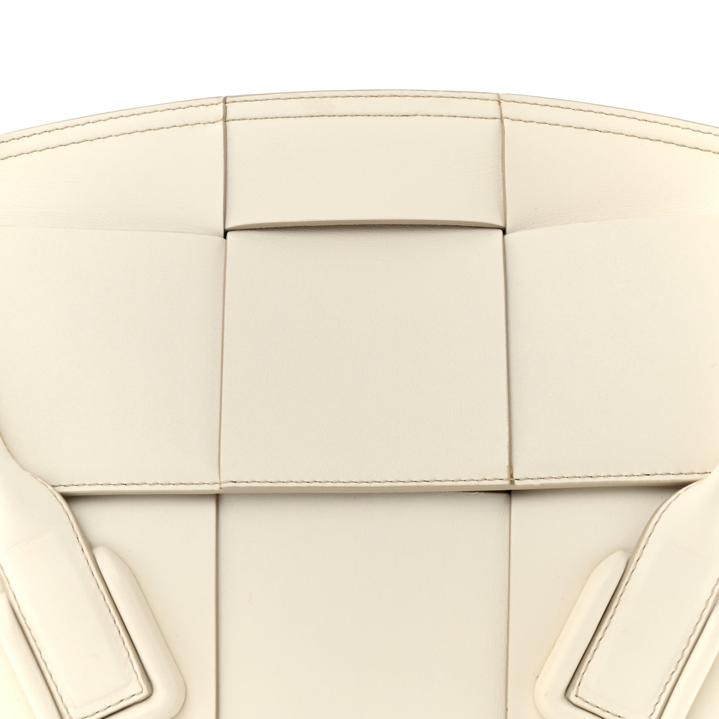 French Calfskin Maxi Intrecciato Small Arco Bianco