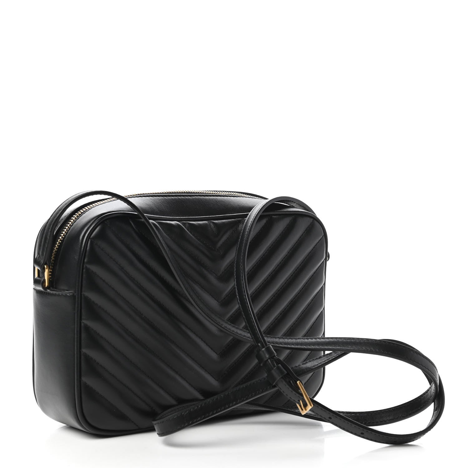 Saint Laurent Calfskin Matelasse Monogram Lou Camera Bag Black 3 of 10