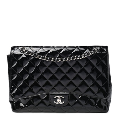 Chanel Patent Quilted Maxi Single Flap Black 1 of 11