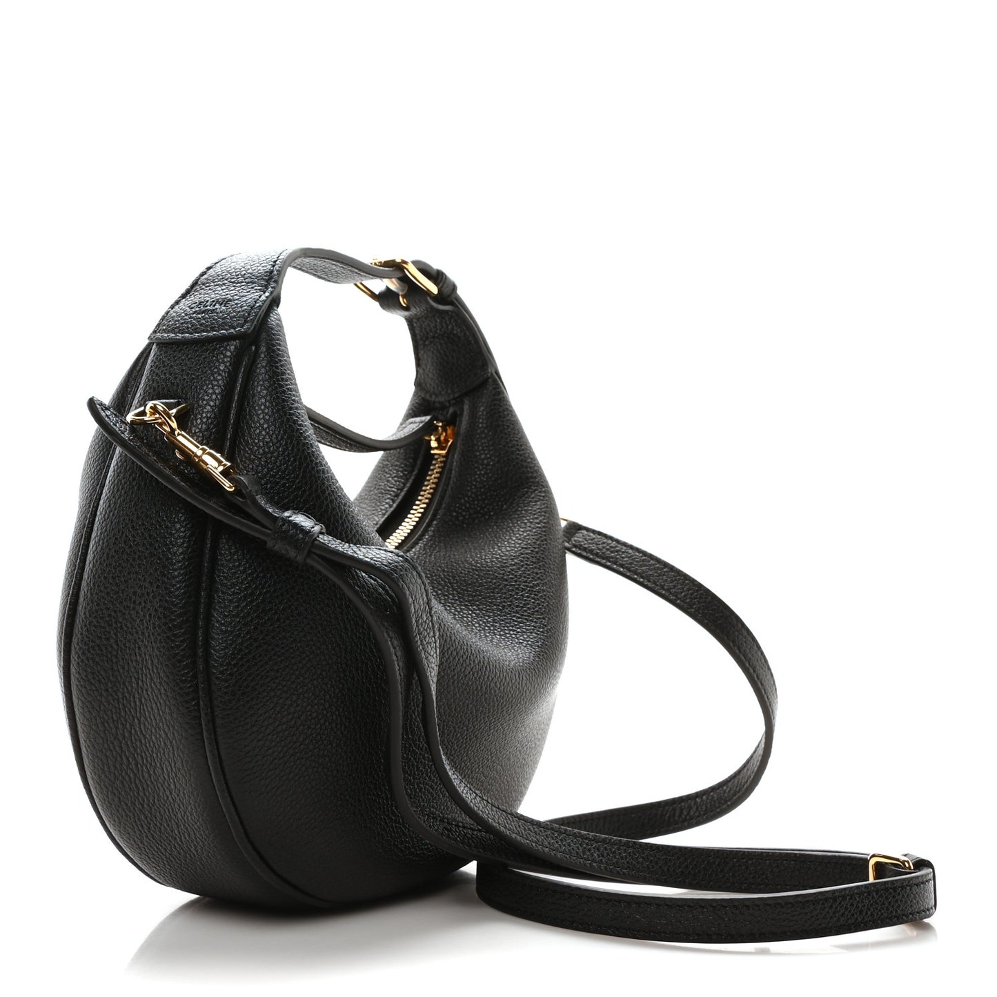 Supple Grained Calfskin Teen Lulu Shoulder Bag Black