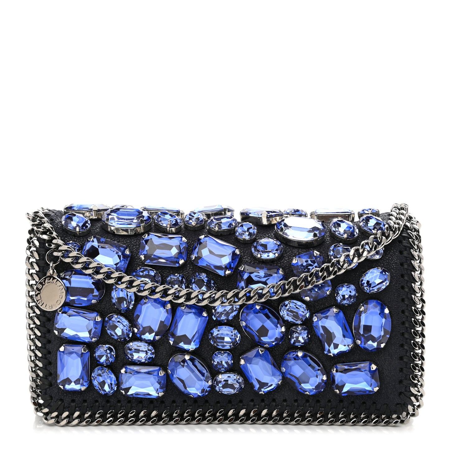 Shaggy Deer Falabella Crystal Embellished Crossbody Bag Blue