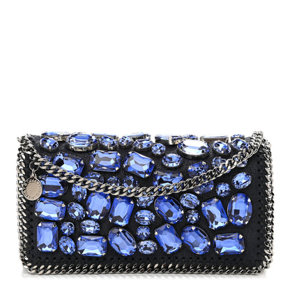 Stella McCartney Shaggy Deer Falabella Crystal Embellished Crossbody Bag Blue 1 of 9