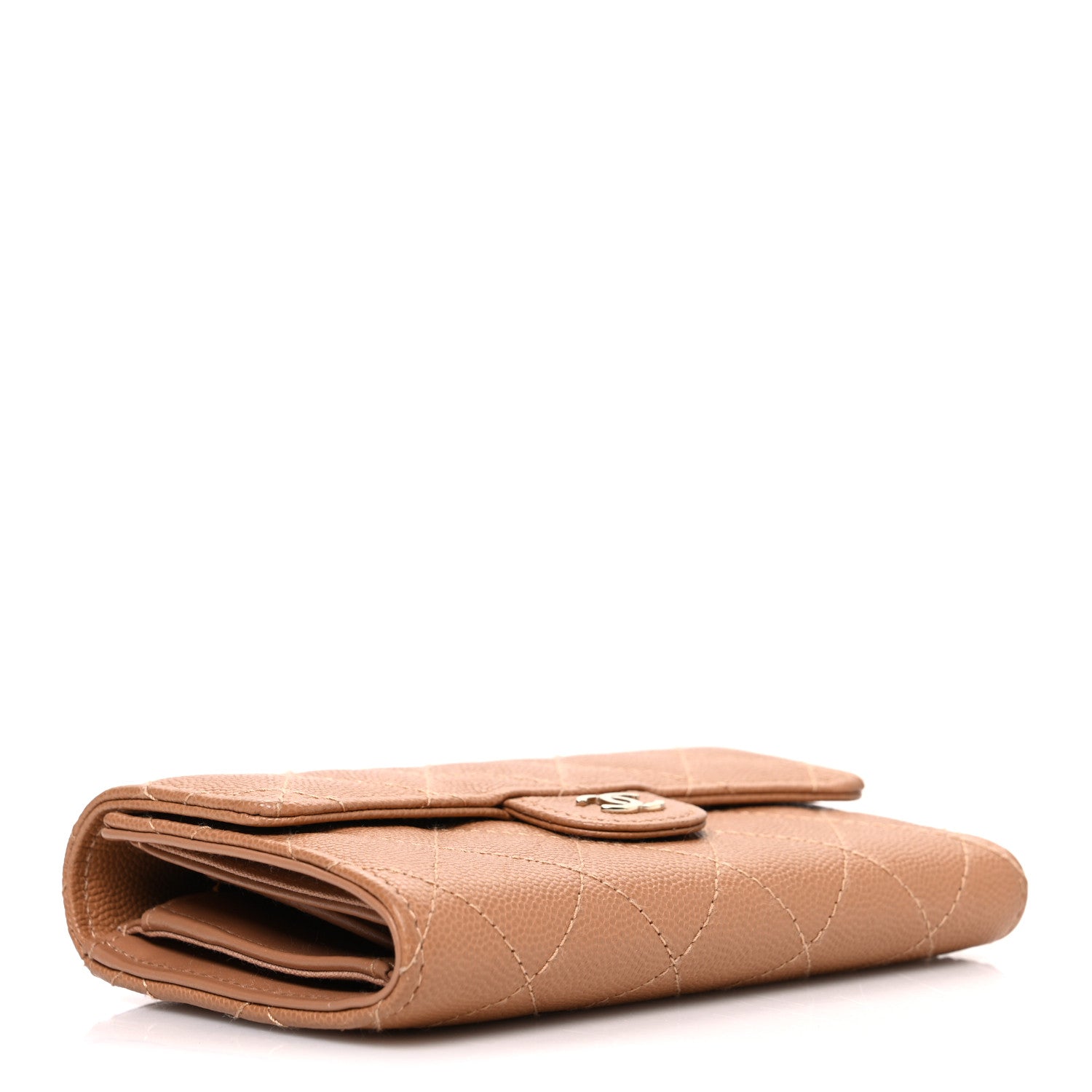 Chanel Caviar Quilted Medium Flap Wallet Beige 4 of 9