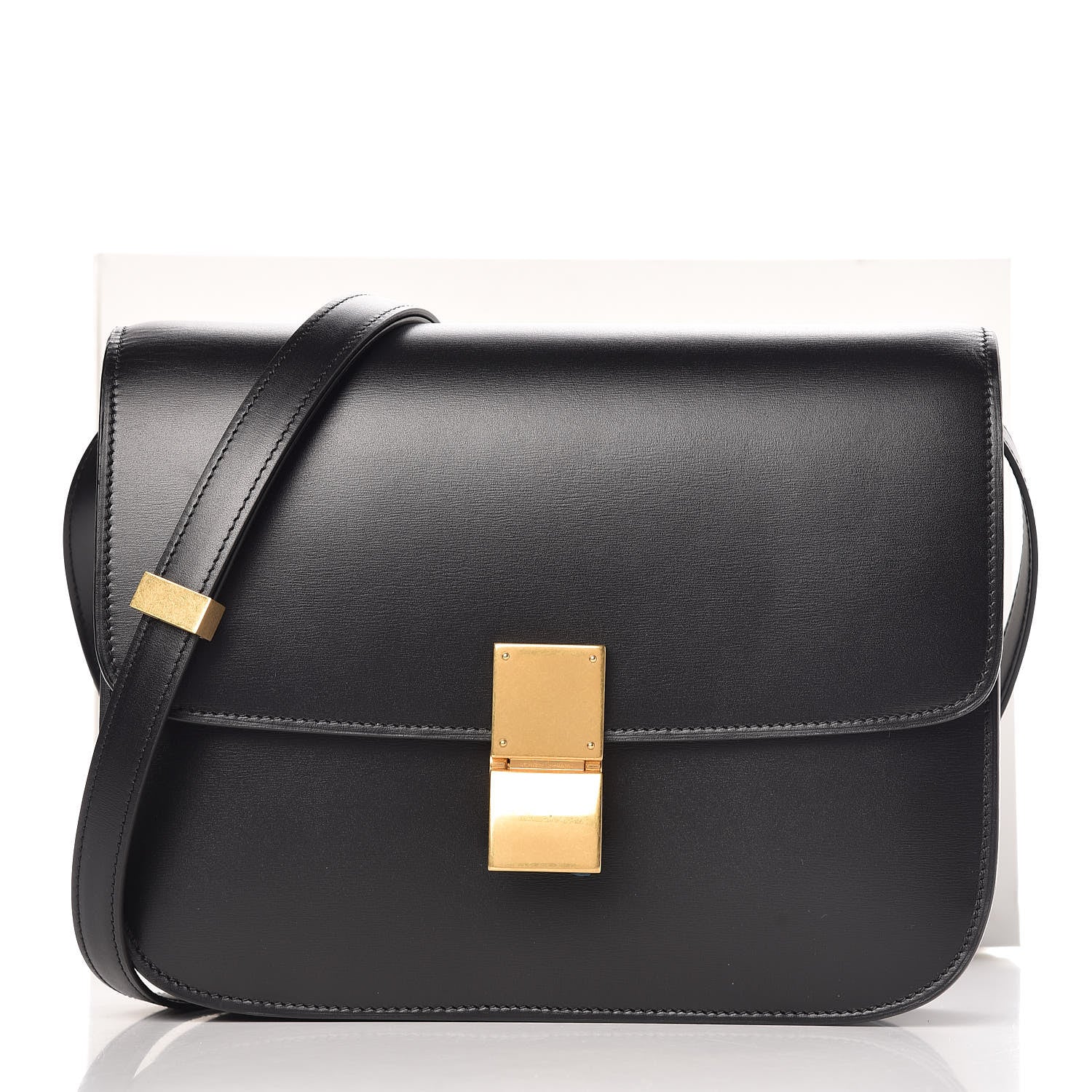 Celine Box Calfskin Medium Classic Box Flap Bag Black 11 of 11