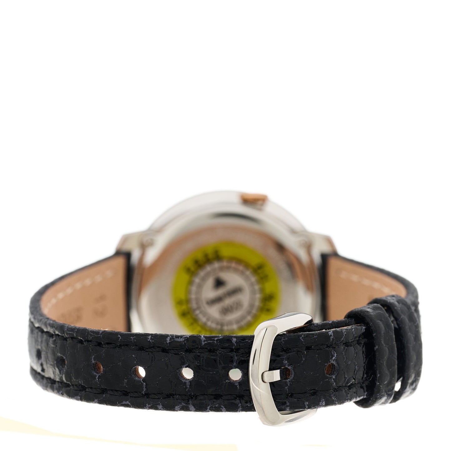 Stainless Steel Calfskin 28mm Run Away Quartz Watch Black